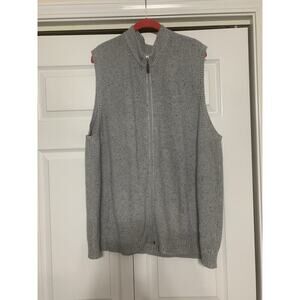Vintage 90’s Y2K Scandia Woods Heather Gray Cardigan Sweater Vest Preppy XXL